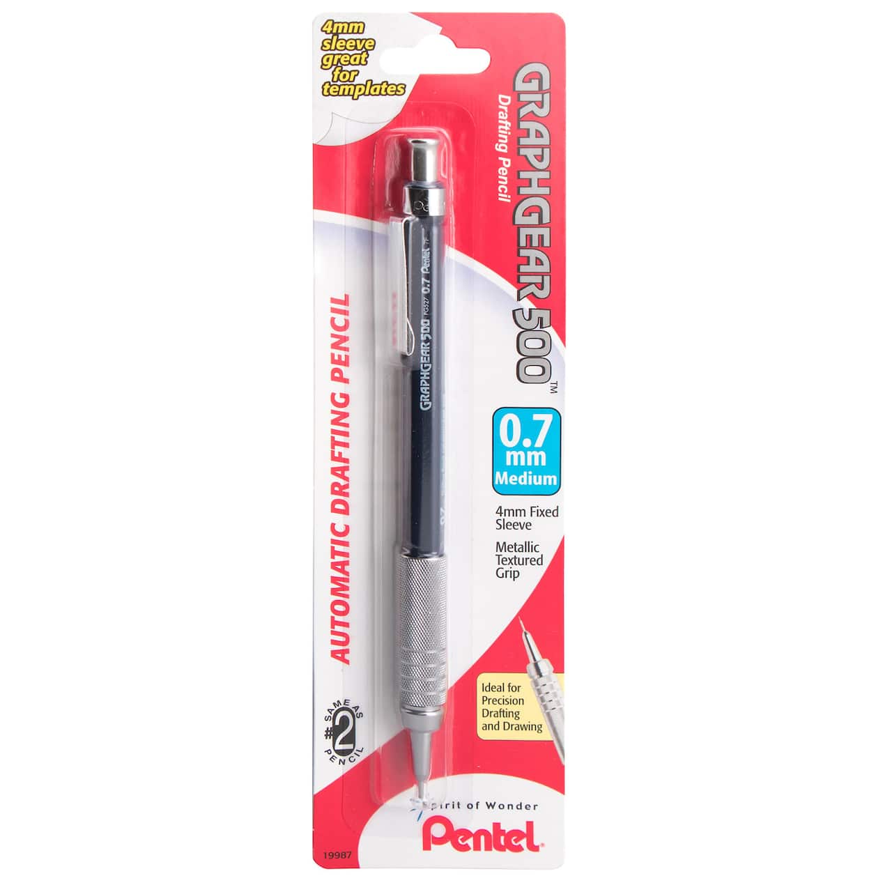 Pentel® GraphGear 500™ 0.7mm Blue Barrel Automatic Drafting Pencil